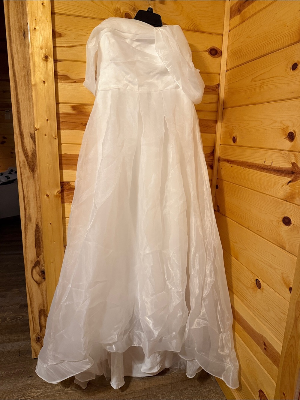 Wedding Dress with Organza Overlay